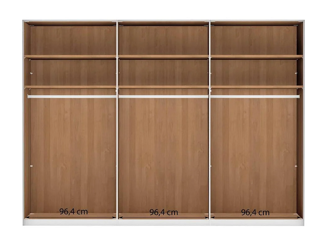 Drehtürschrank Drehtürenkleiderschrank in Erlefarben und Champagner