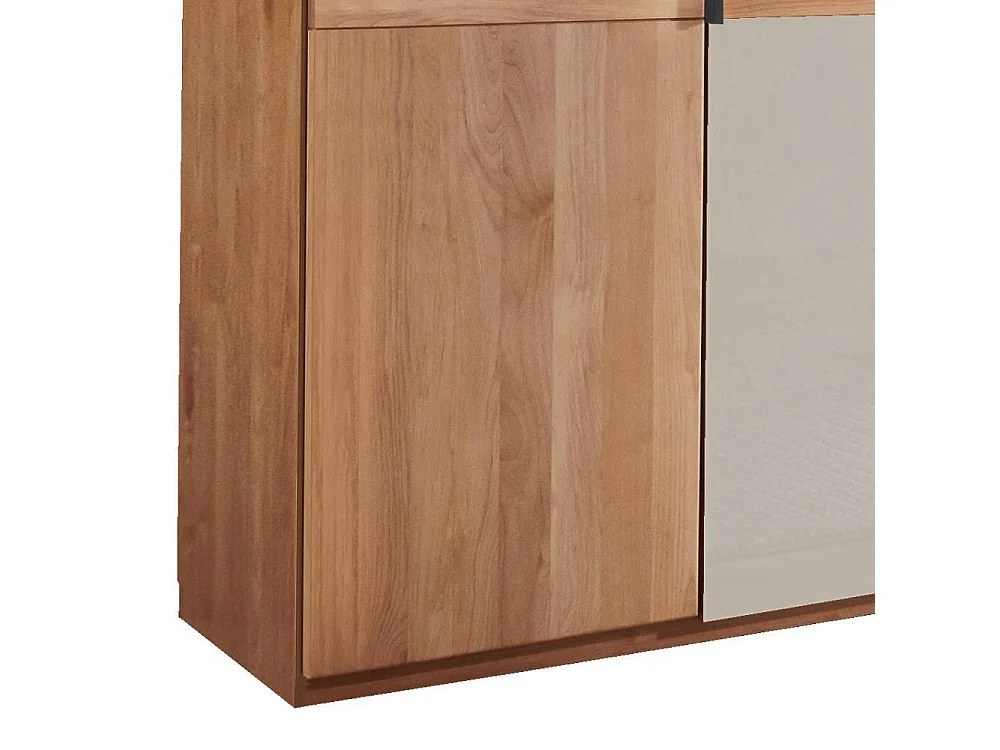 Drehtürschrank Drehtürenkleiderschrank in Erlefarben und Champagner