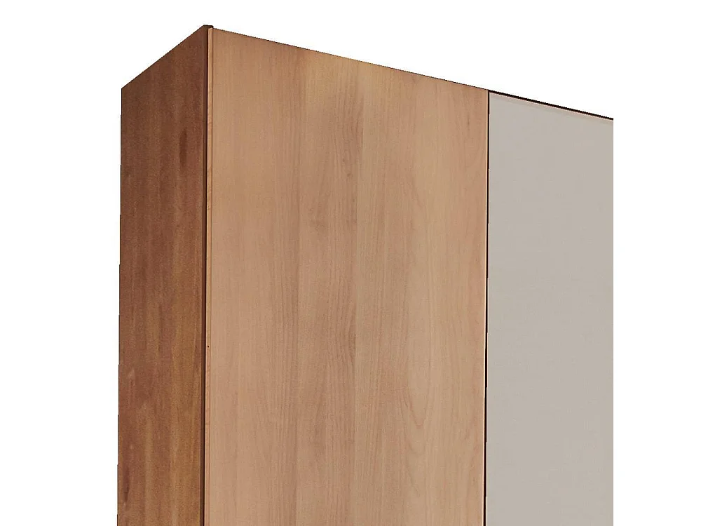 Drehtürschrank Drehtürenkleiderschrank in Erlefarben und Champagner