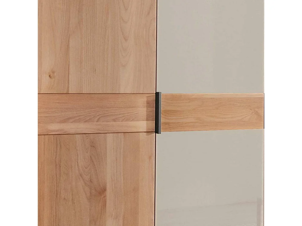 Drehtürschrank Drehtürenkleiderschrank in Erlefarben und Champagner