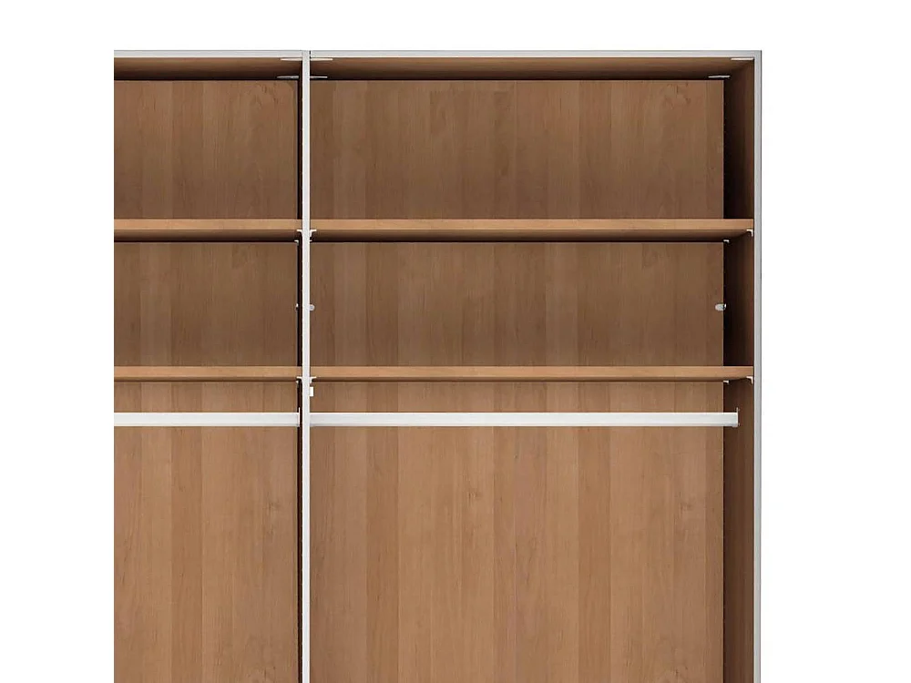 Drehtürschrank Drehtürenkleiderschrank in Erlefarben und Champagner