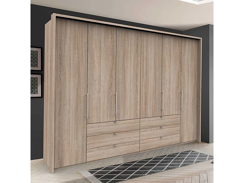 Großraum Kleiderschrank in Eiche Sägerau Falttüren