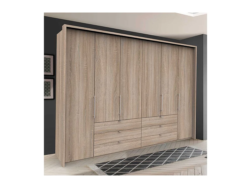 Großraum Kleiderschrank in Eiche Sägerau Falttüren
