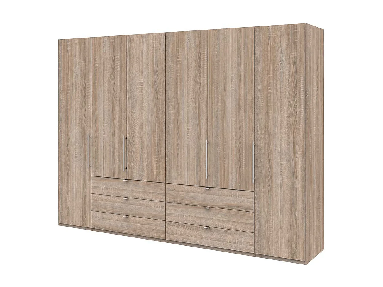 Großraum Kleiderschrank in Eiche Sägerau Falttüren