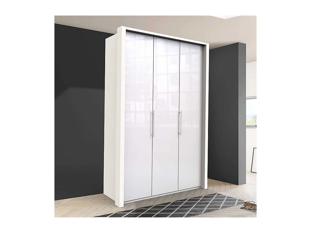 Kleiderschrank in Weiß glasbeschichtet