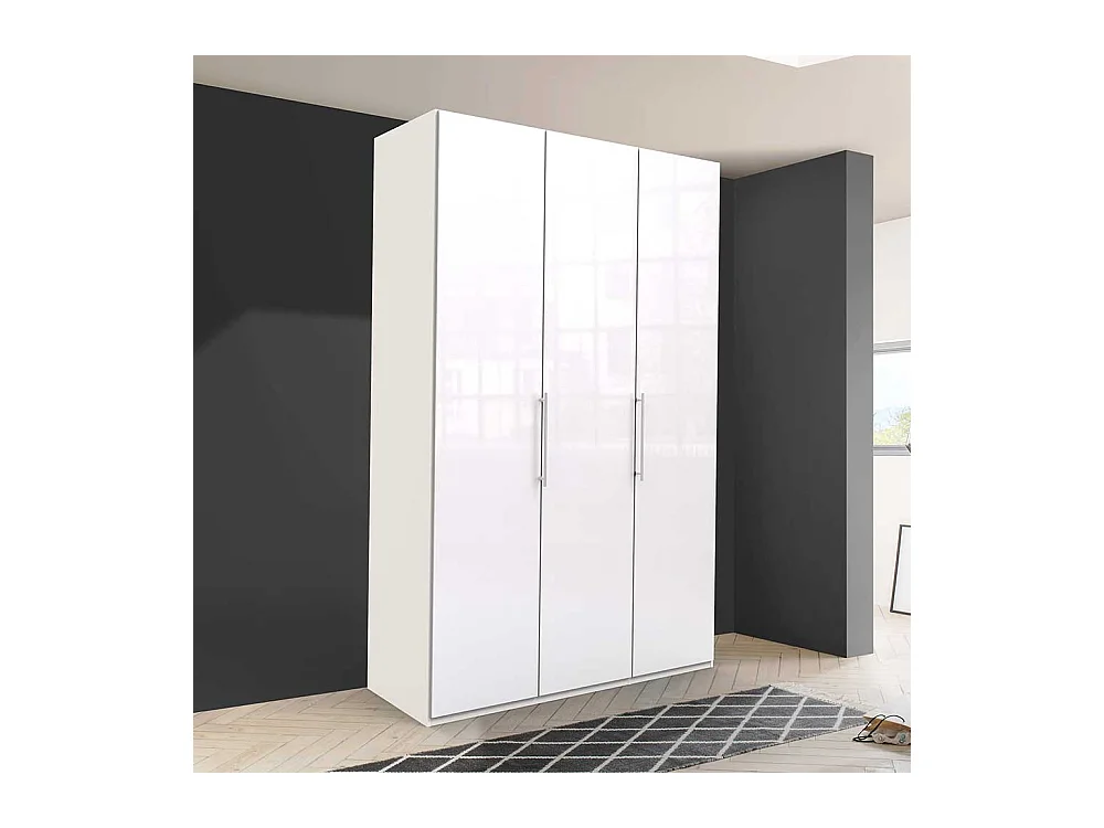 Kleiderschrank in Weiß glasbeschichtet