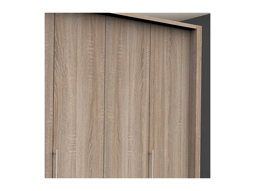Gleittüren Kleiderschrank mit vielen Schubladen Eiche Sägerau