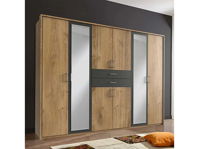 Großer Kleiderschrank in modernem Design Breite 270 cm