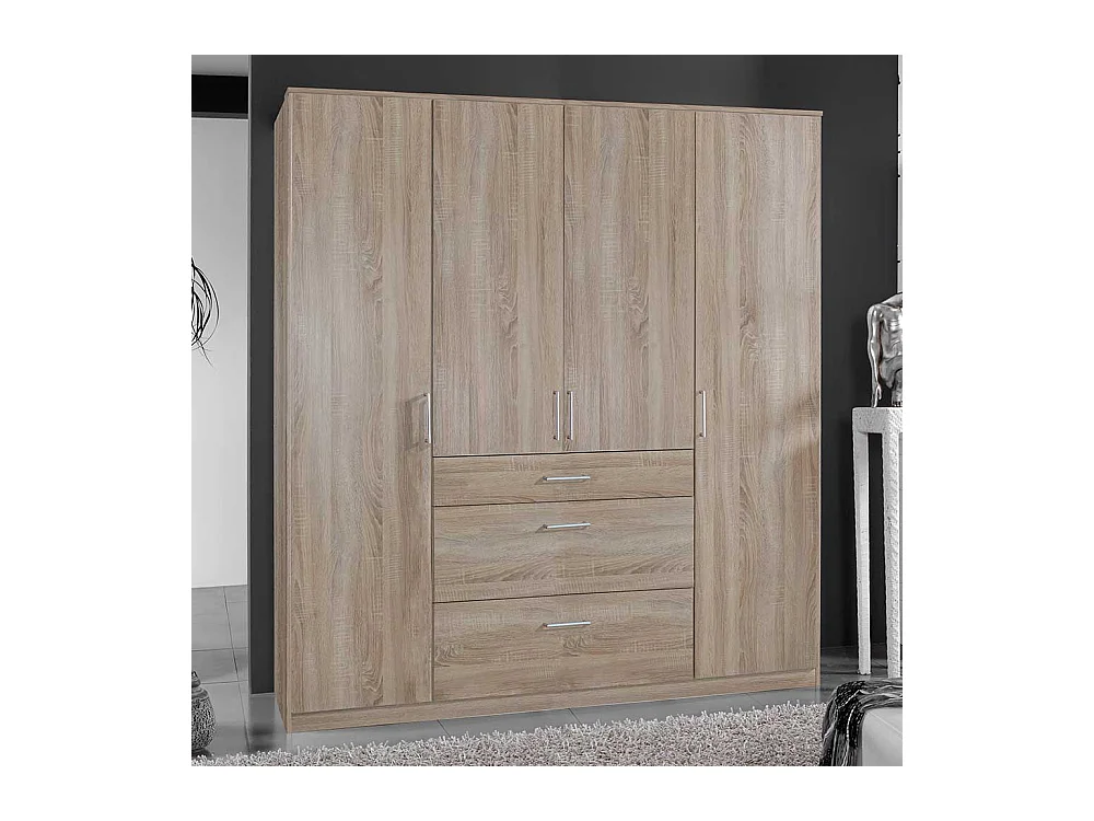 Kleiderschrank Eiche Sägerau Made in Germany 199 cm hoch