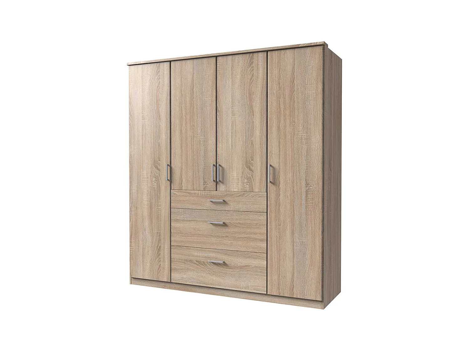 Kleiderschrank Eiche Sägerau Made in Germany 199 cm hoch