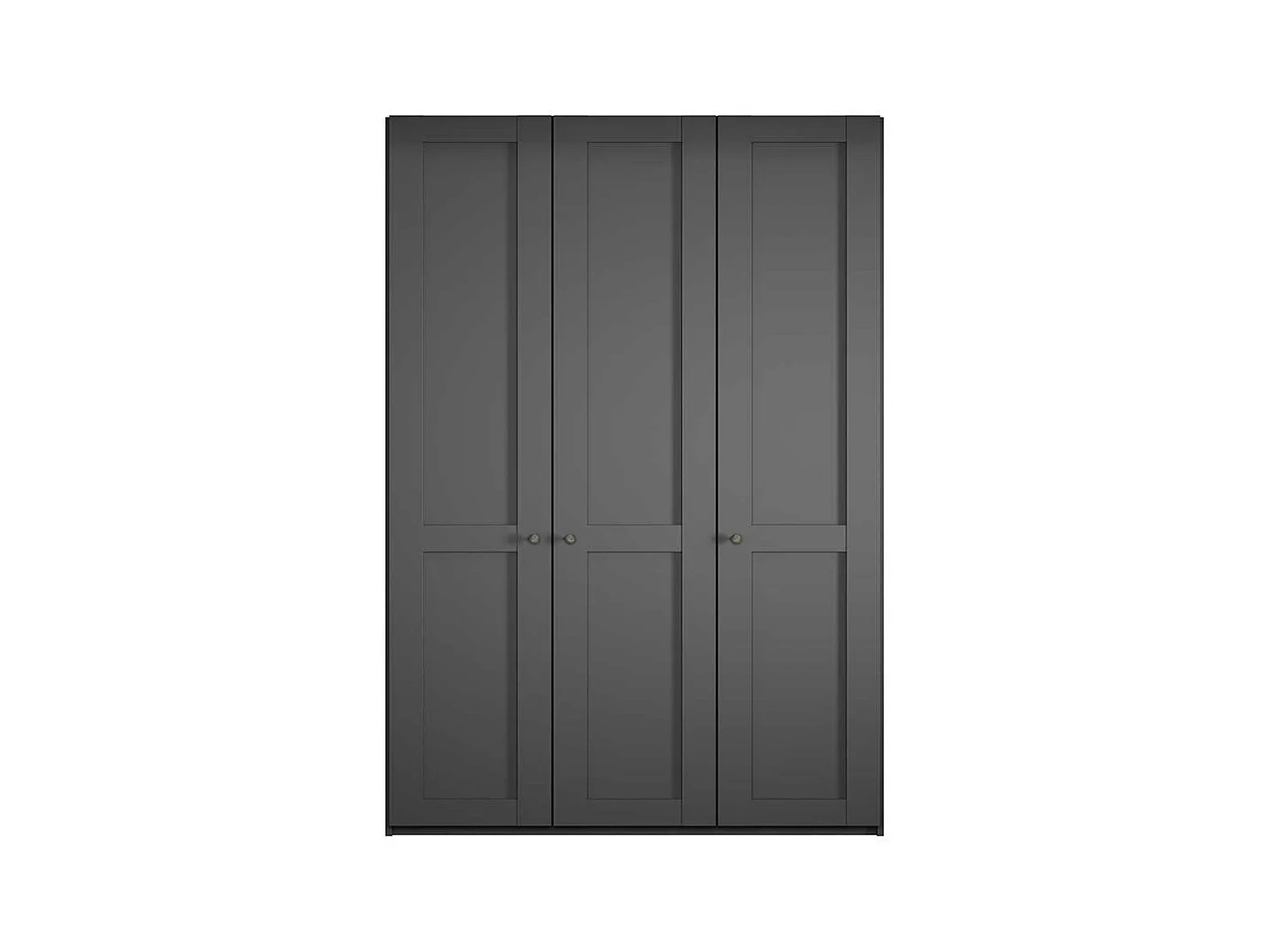 Kleiderschrank 3 Türen in Dunkelgrau 150 cm breit - 216 cm hoch