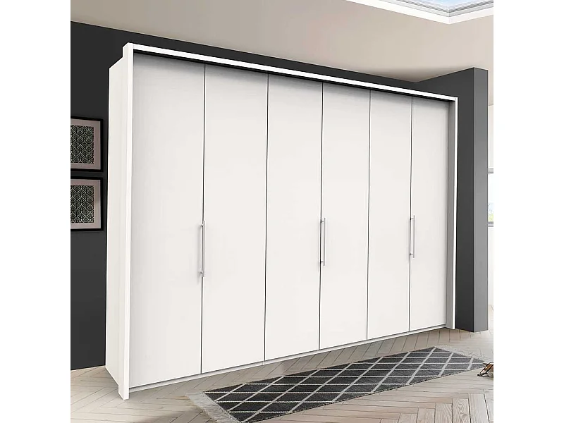 Moderner Kleiderschrank in Weiß 3 türig