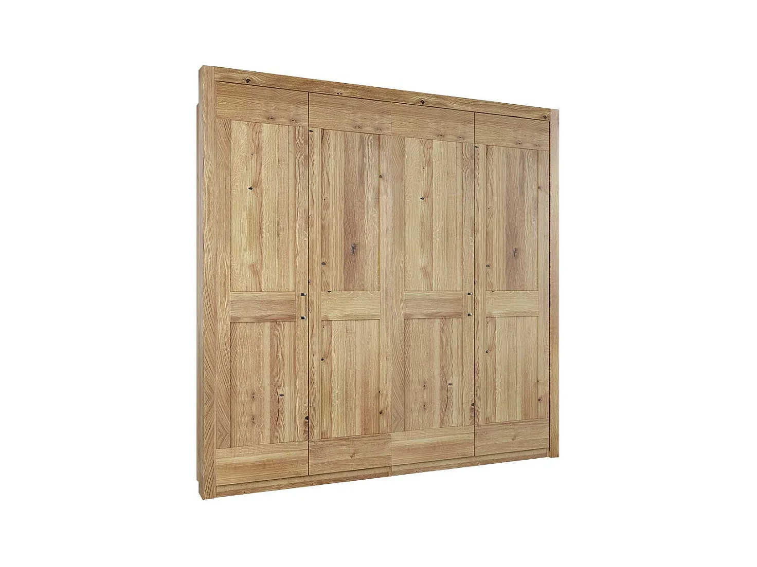 Teilmassiver Kleiderschrank in Asteichefarben Landhausstil