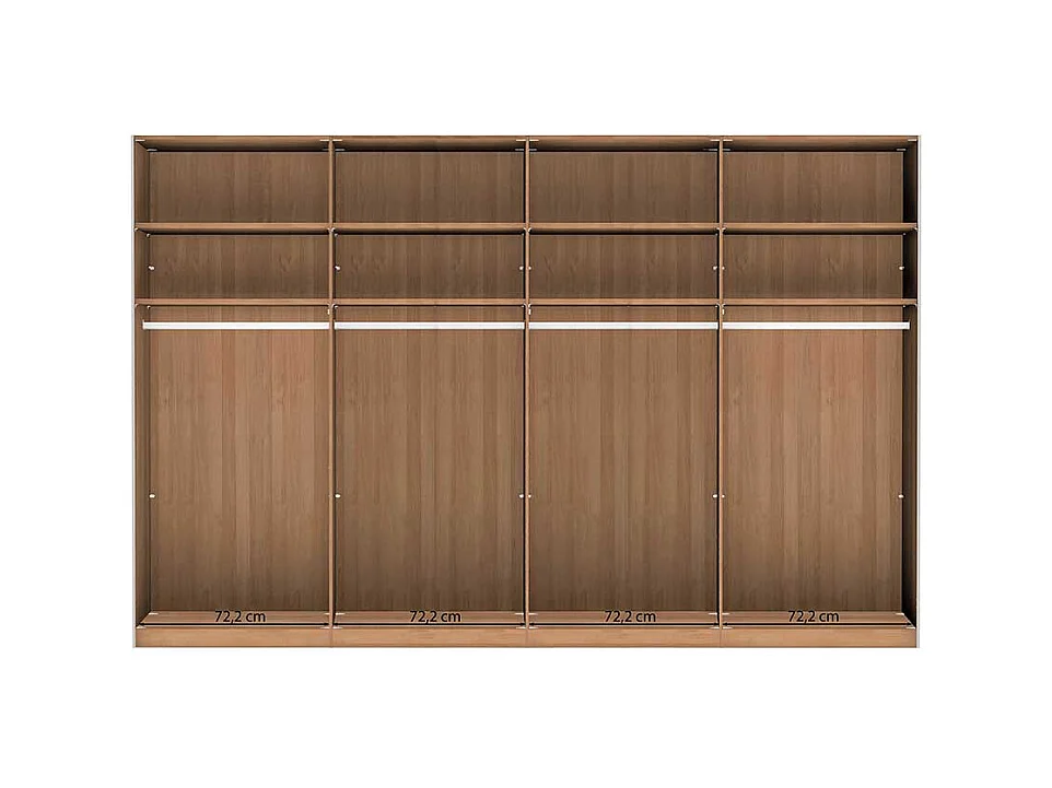 Spiegel Kleiderschrank mit Schwebetüren Passepartout mit LED