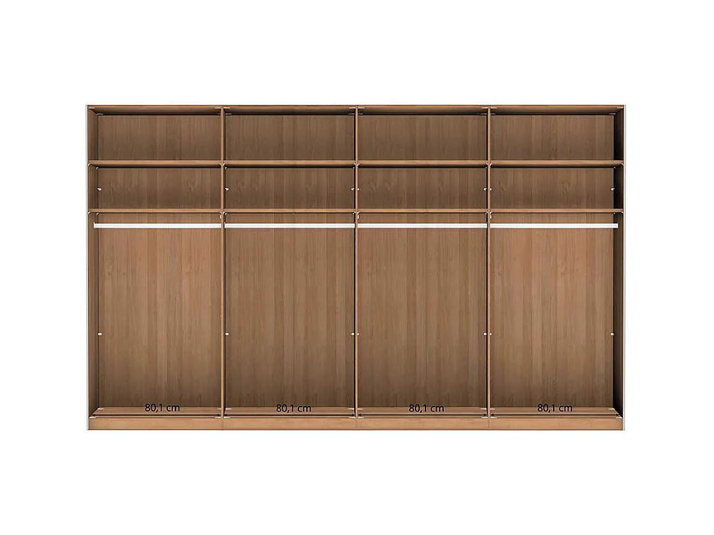 Spiegel Kleiderschrank mit Schwebetüren Passepartout mit LED