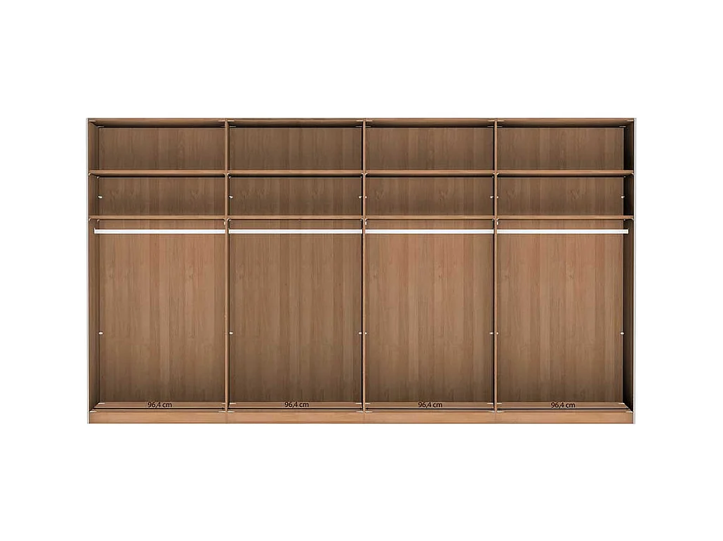 Spiegel Kleiderschrank mit Schwebetüren Passepartout mit LED