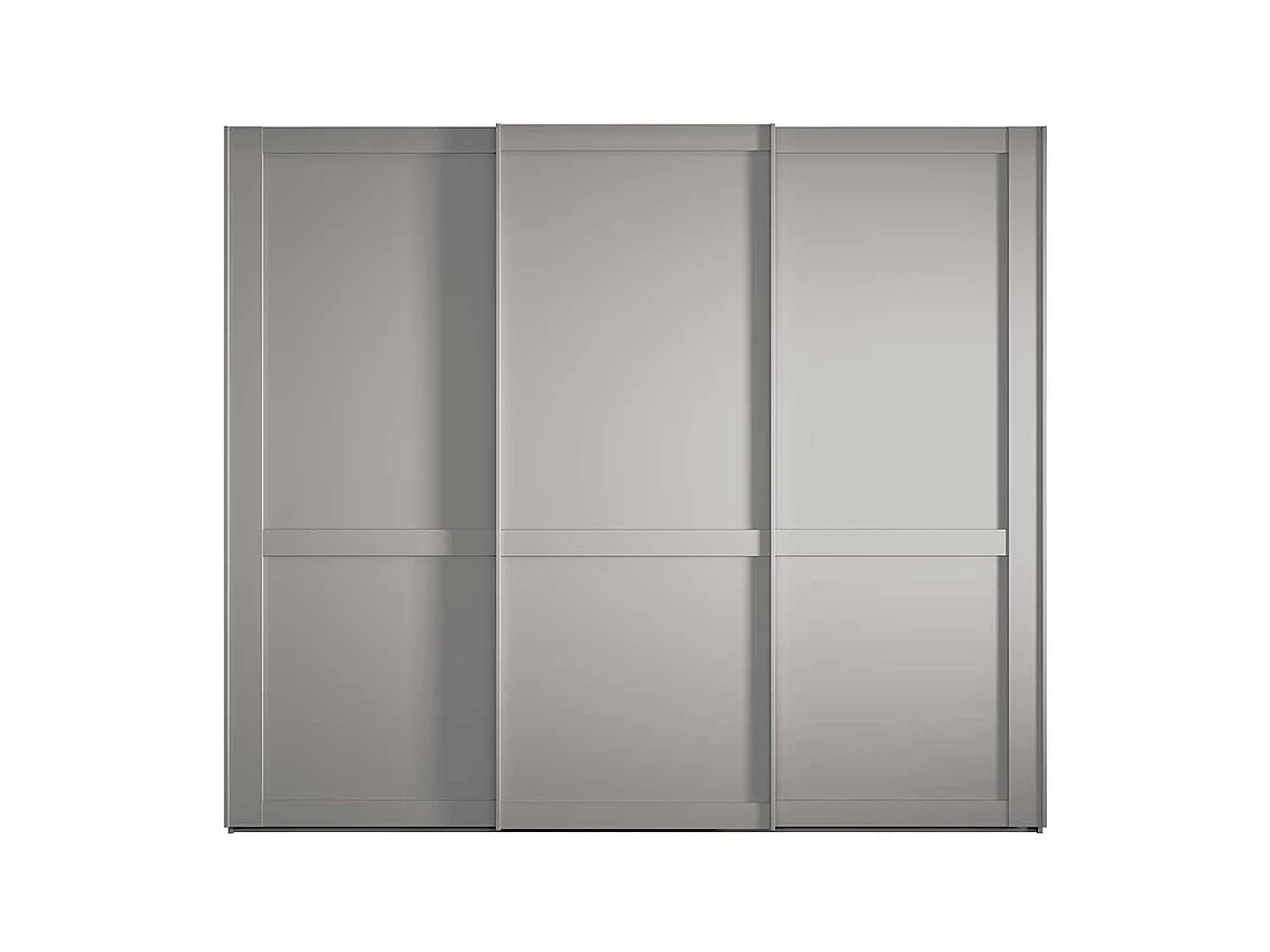 Kleiderschrank Schwebetüren hellgrau 217 cm hoch Made in Germany