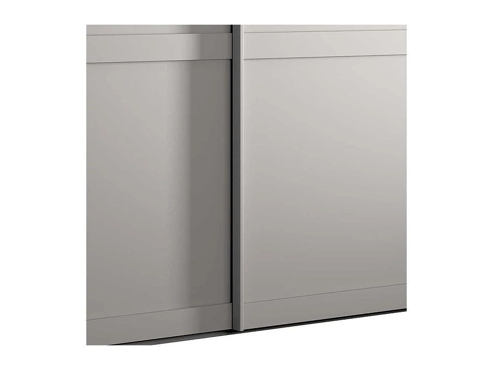 Kleiderschrank Schwebetüren hellgrau 217 cm hoch Made in Germany