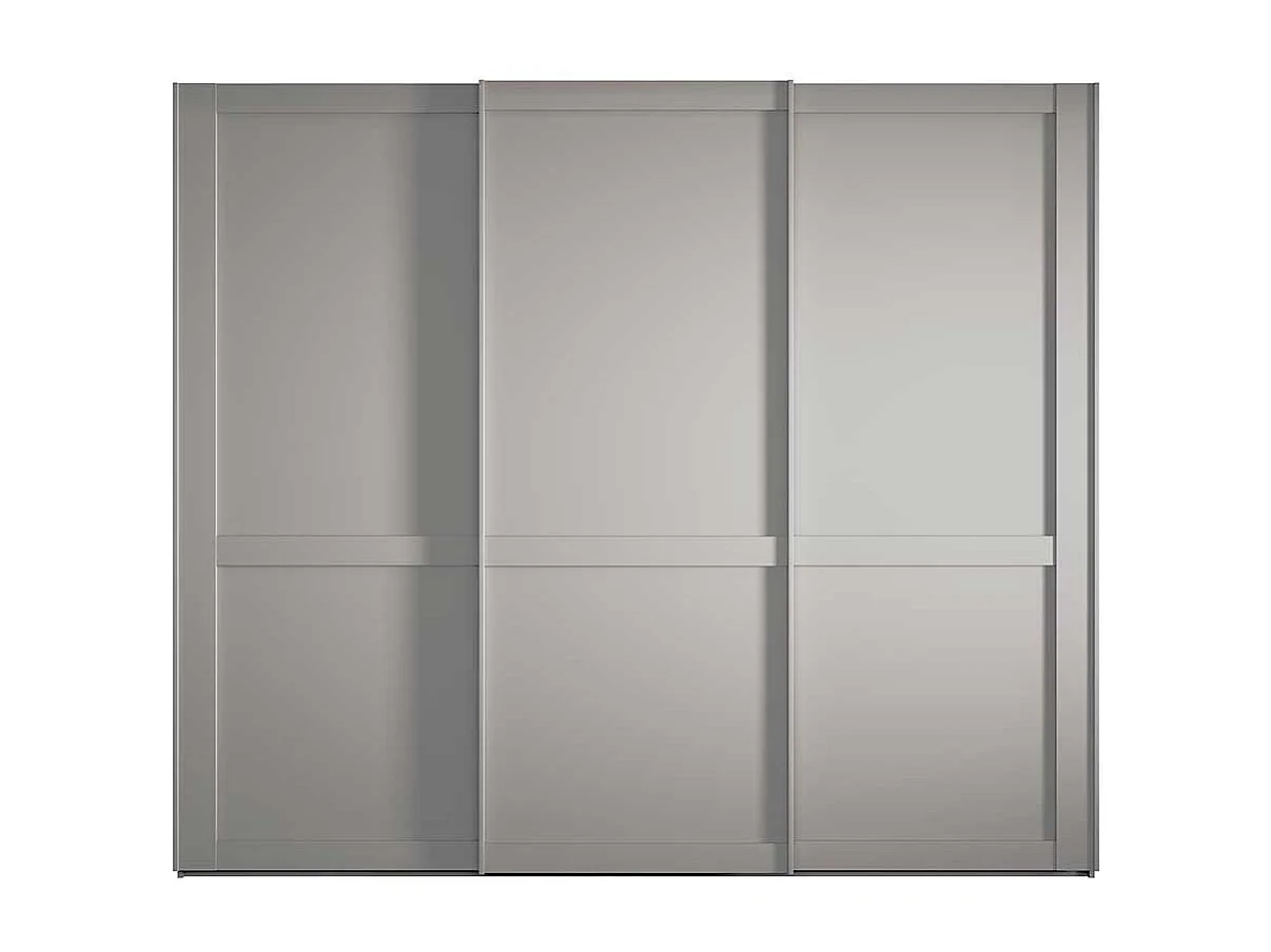 Kleiderschrank Schwebetüren hellgrau 217 cm hoch Made in Germany