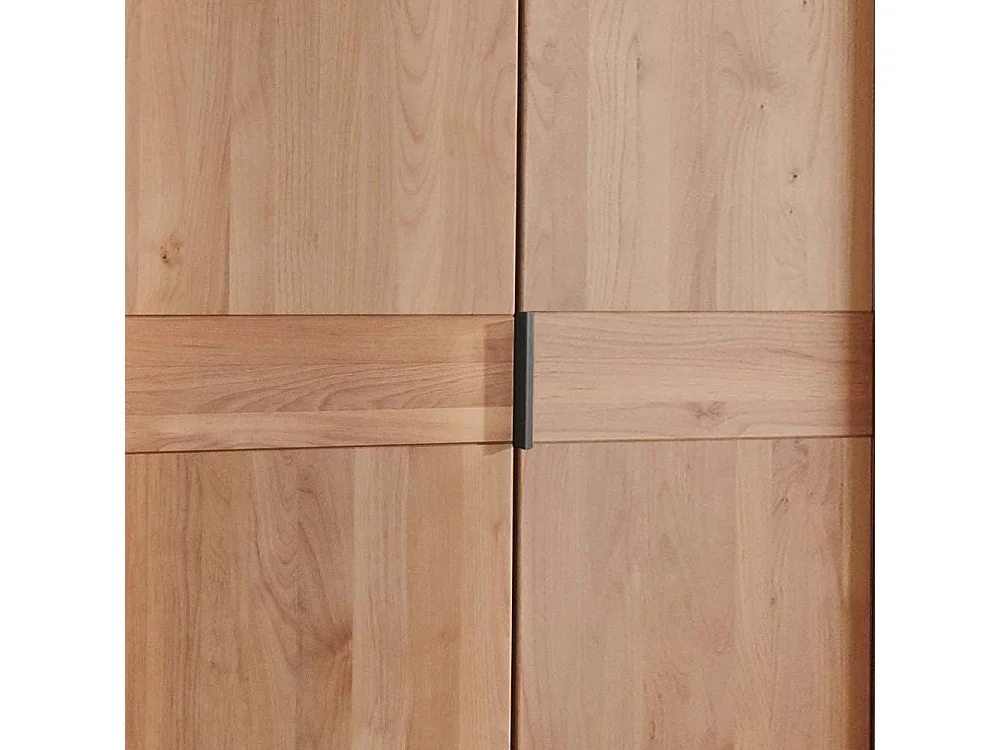 Kleiderschrank Holzkleiderschrank mit Drehtüren 197 cm breit