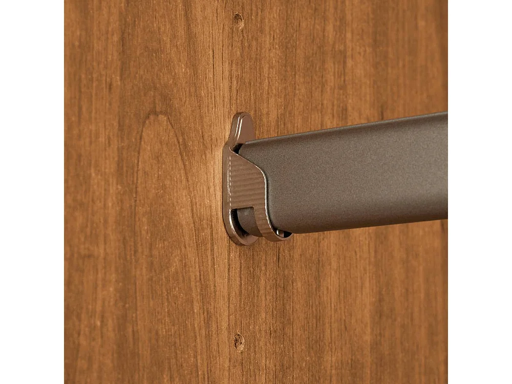 Kleiderschrank Holzkleiderschrank mit Drehtüren 197 cm breit