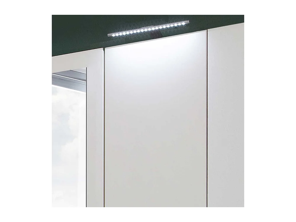 Großer Kleiderschrank mit Spiegel und sechs Schubladen 225 cm breit