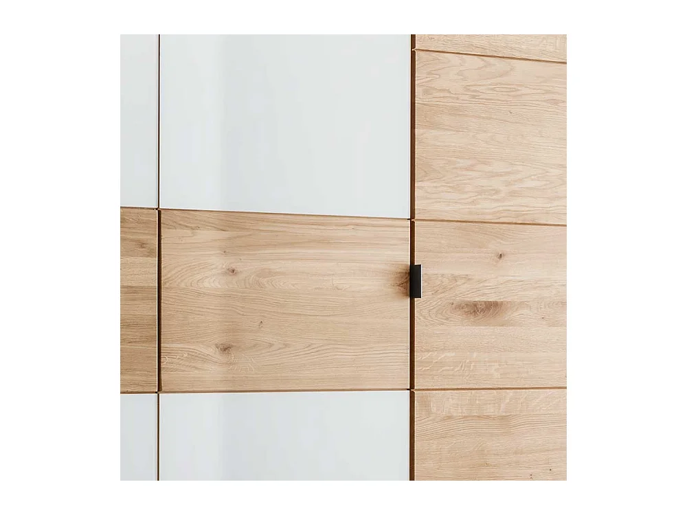 Kleiderschrank Echtholz in Wildeichefarben Weiß