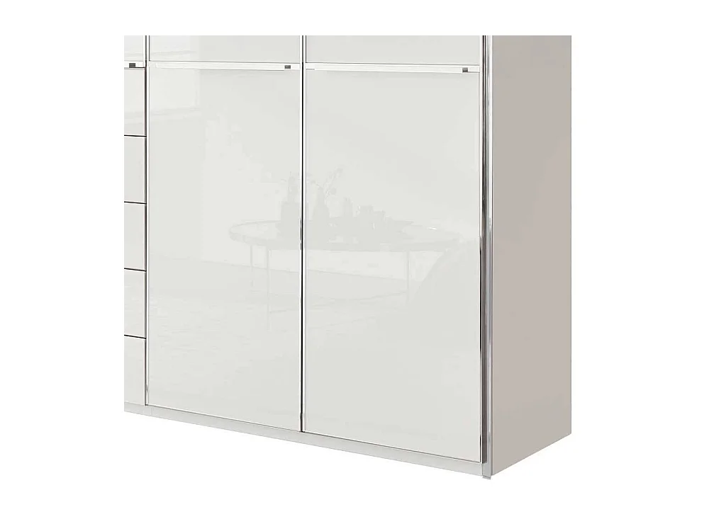 Weißer XXL Kleiderschrank Schlafzimmerschrank 236 cm hoch und 394 cm breit
