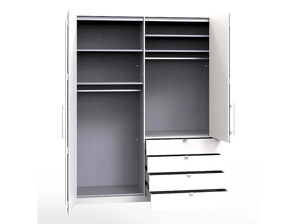 Jugend Kleiderschrank mit Falttüren und Schubladen modern