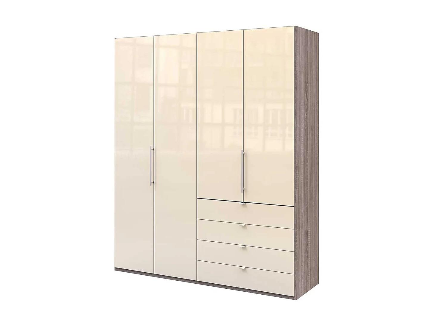 Jugend Kleiderschrank mit Falttüren und Schubladen modern