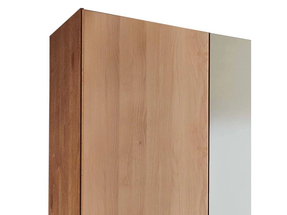 Kleiderschrank Spiegelschrank in Erlefarben mit Drehtüren