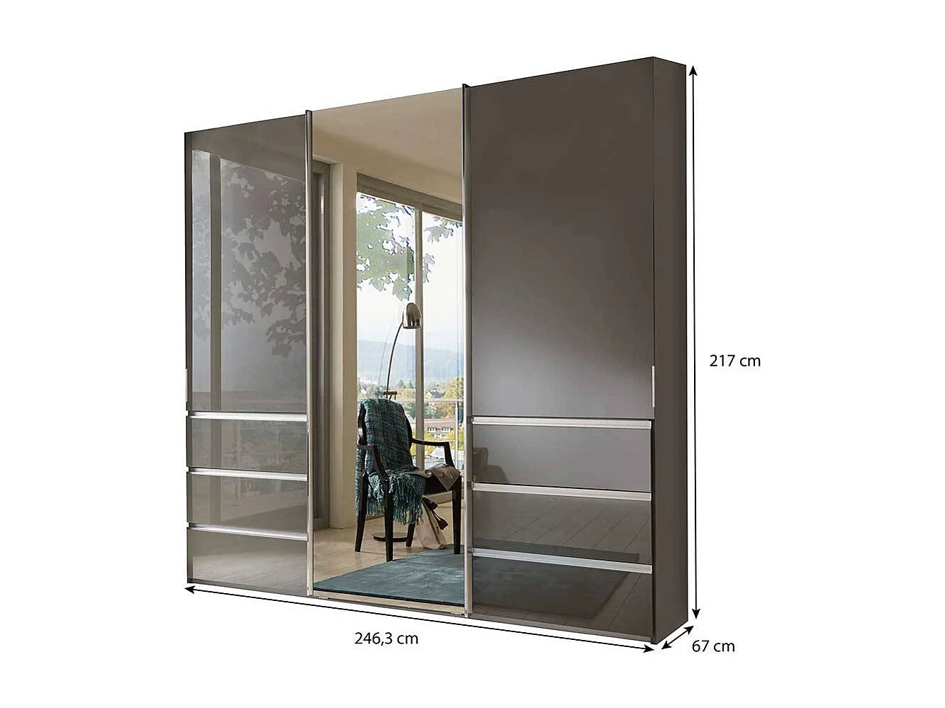 Kleiderschrank mit sechs Schubladen modernem Design