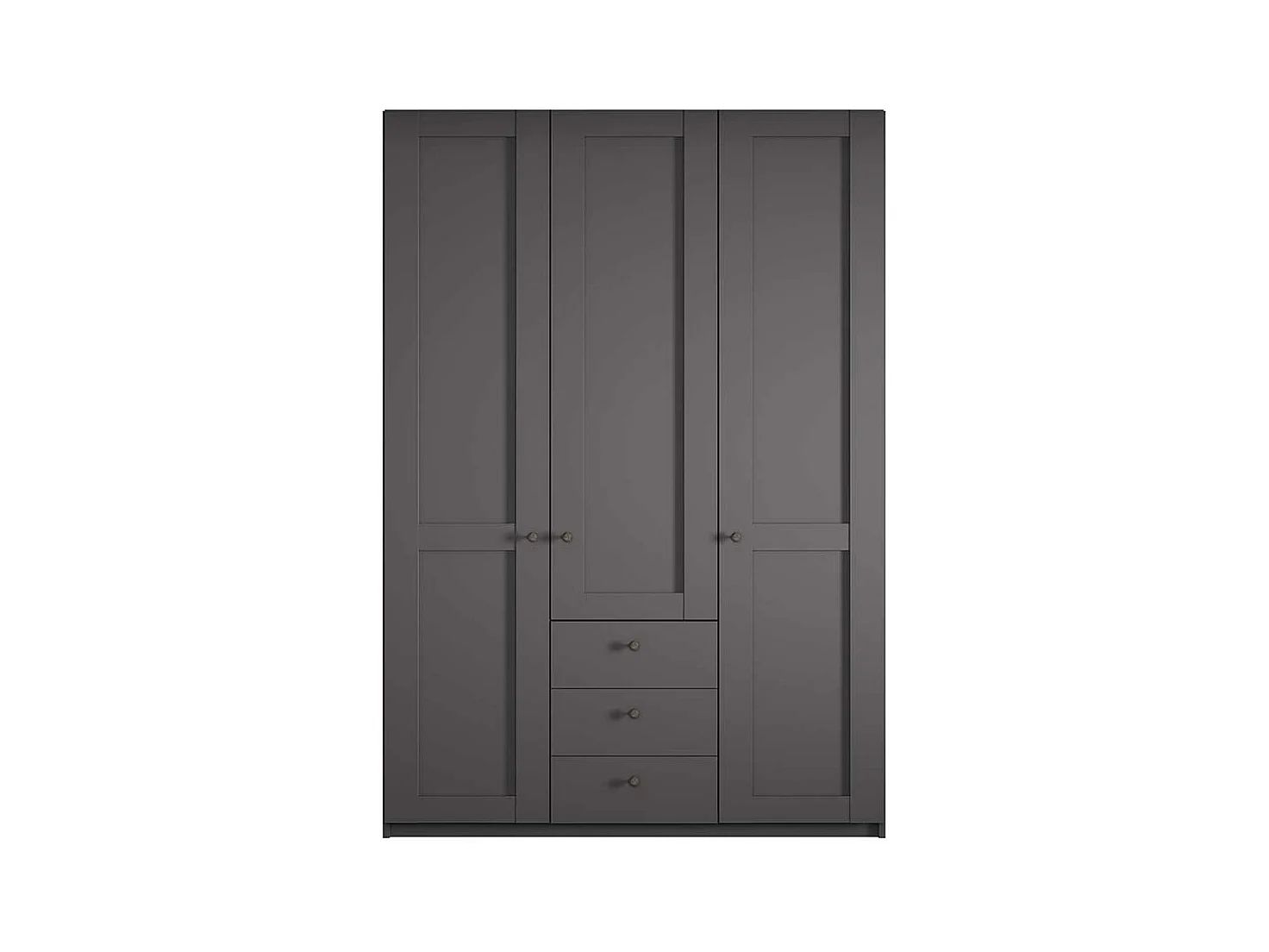 Kleiderschrank dreitürig Landhaus in Dunkelgrau Made in Germany