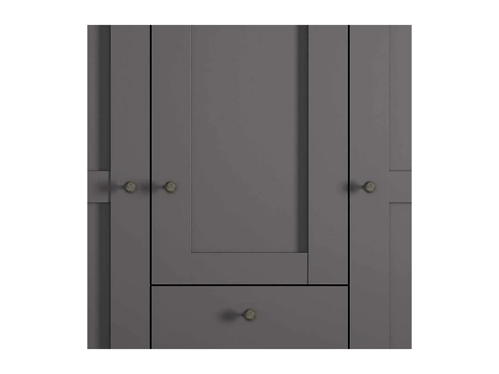 Kleiderschrank dreitürig Landhaus in Dunkelgrau Made in Germany