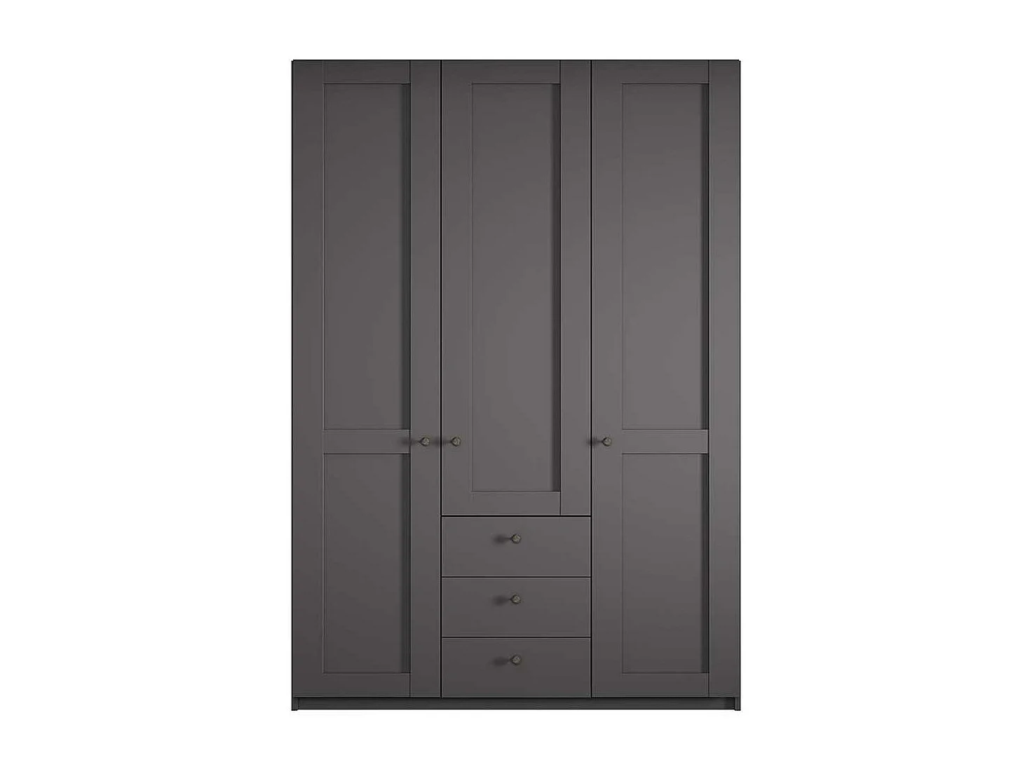 Kleiderschrank dreitürig Landhaus in Dunkelgrau Made in Germany