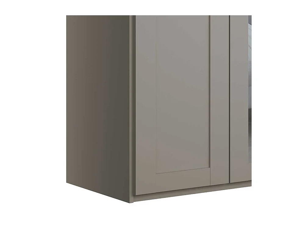 Drehtürenschrank mit Spiegeln in Hellgrau Made in Germany