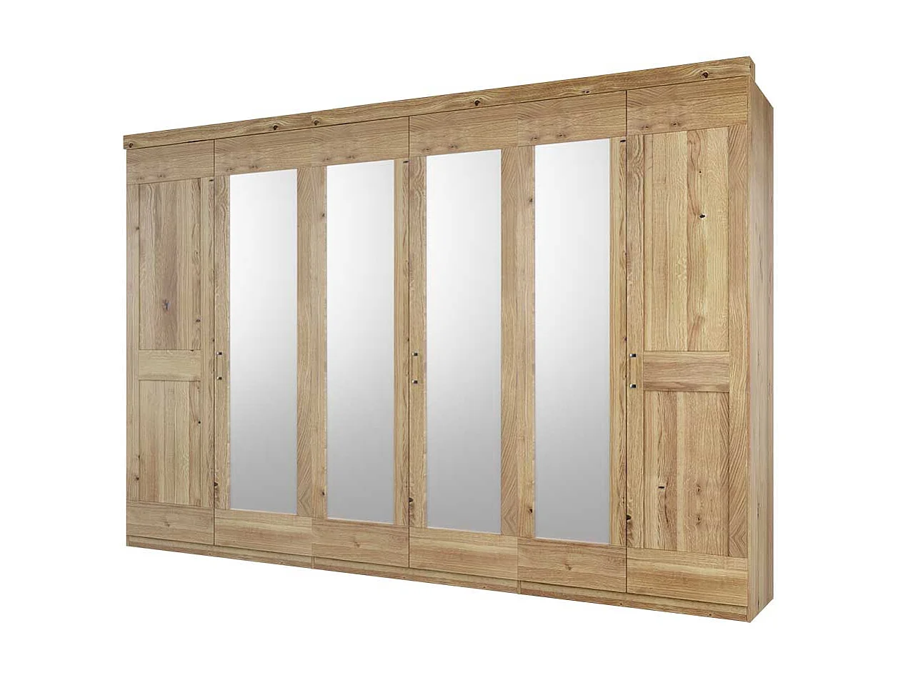 6 Türen Kleiderschrank mit Spiegeln Asteichefarben Landhaus