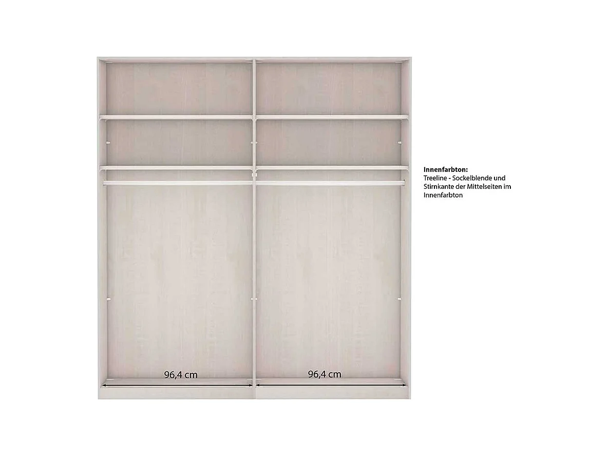 Landhausschlafzimmerschrank mit Schwebetüren Hellgrau modern