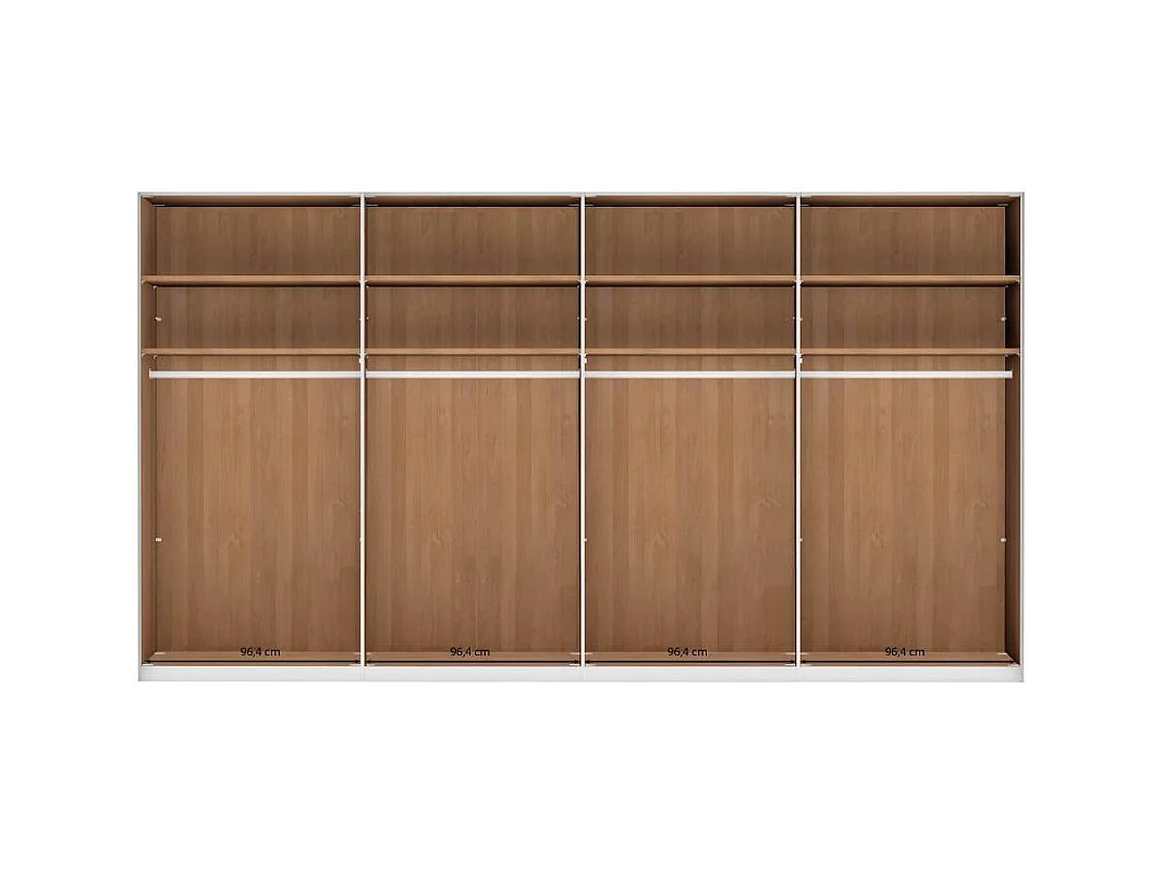 XL Kleiderschrank Schlafzimmerschrank 393 cm breit mit Drehtüren