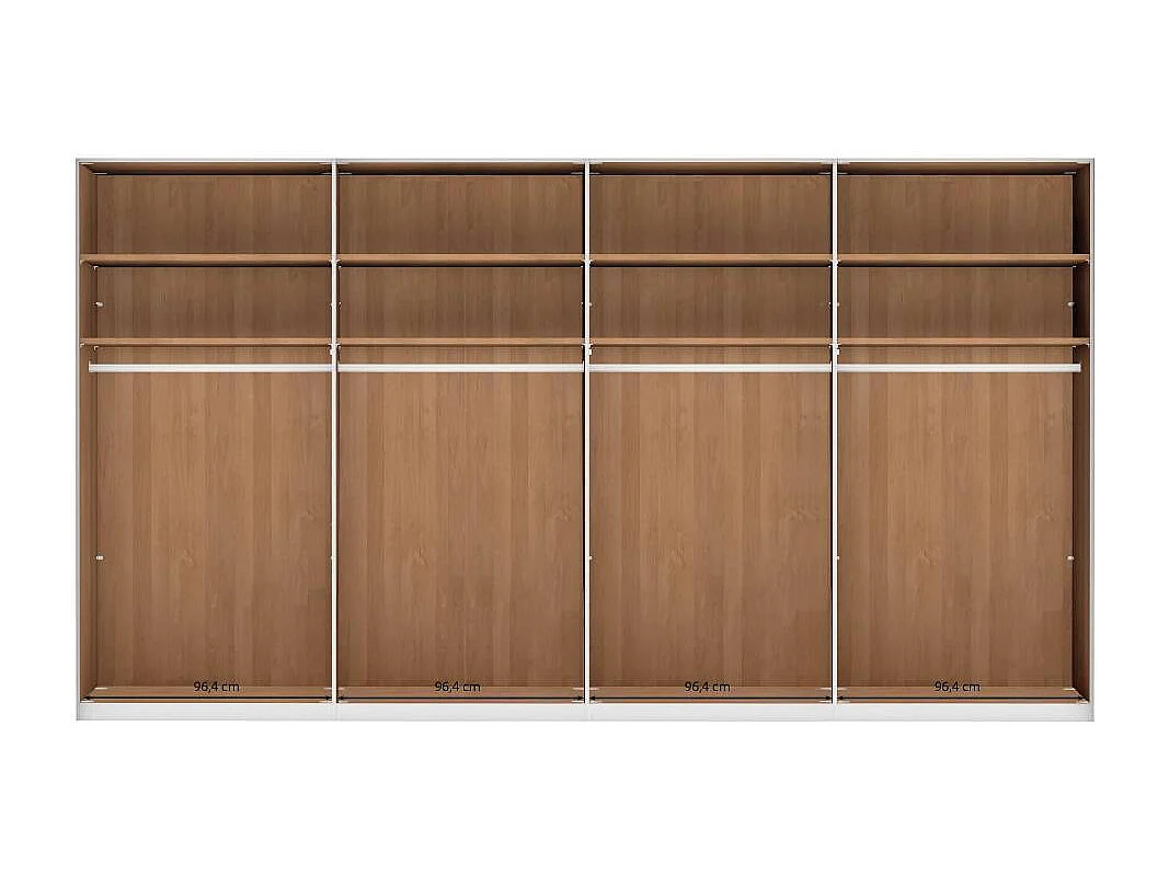 XL Kleiderschrank Schlafzimmerschrank 393 cm breit mit Drehtüren