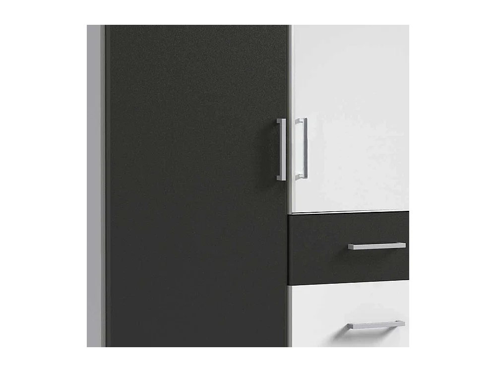 Drehtürenschrank Gästezimmer mit drei Schubladen modernem Design