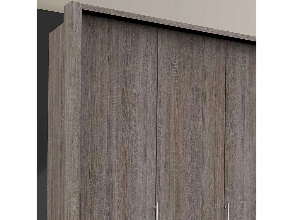 Schlafzimmerschrank in Eiche Trüffelfarben 3 türig mit Schubladen