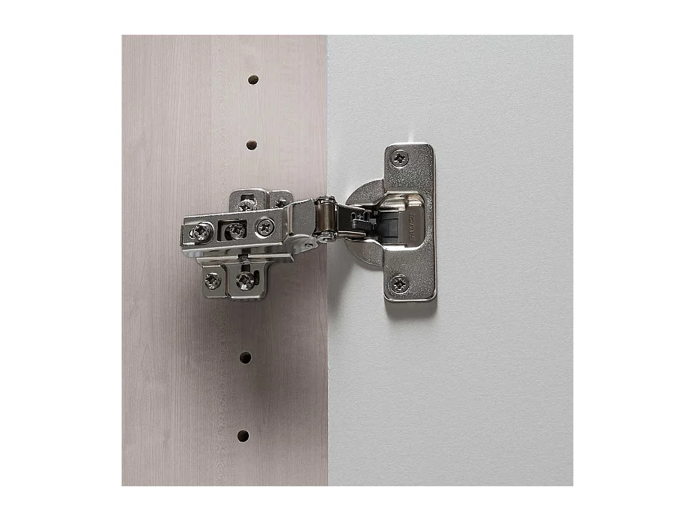 Kleiderschrank in Hellgrau Landhaus 300 cm breit 58 cm tief