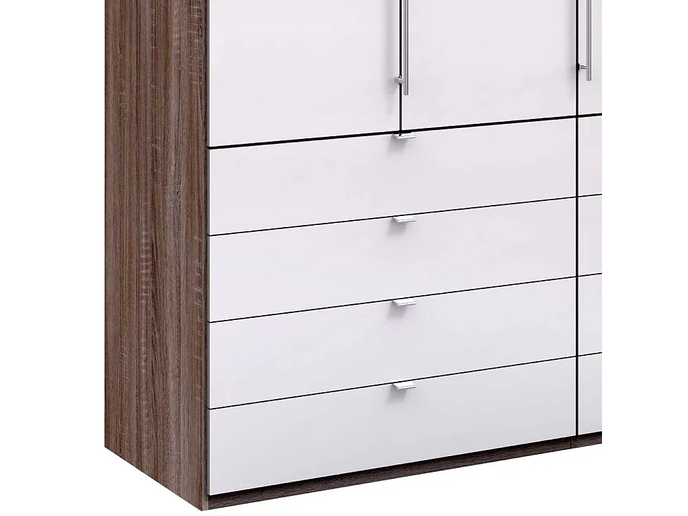 Kleiderschrank Jugendzimmer 2 türig mit Schubladen glasbeschichtet