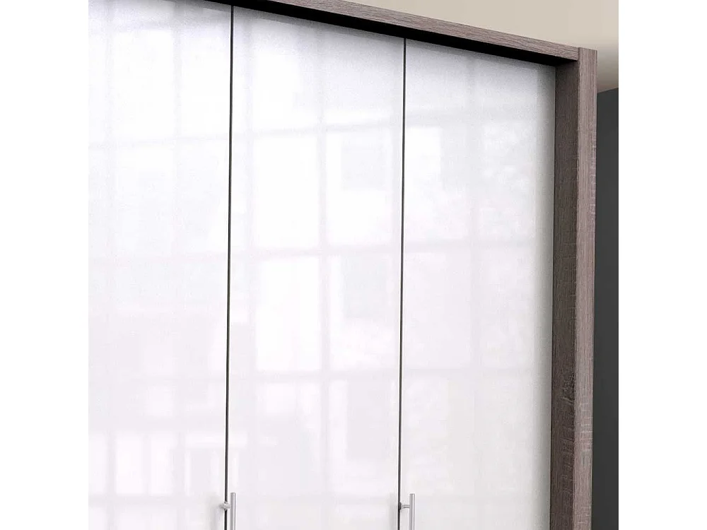 Kleiderschrank Jugendzimmer 2 türig mit Schubladen glasbeschichtet