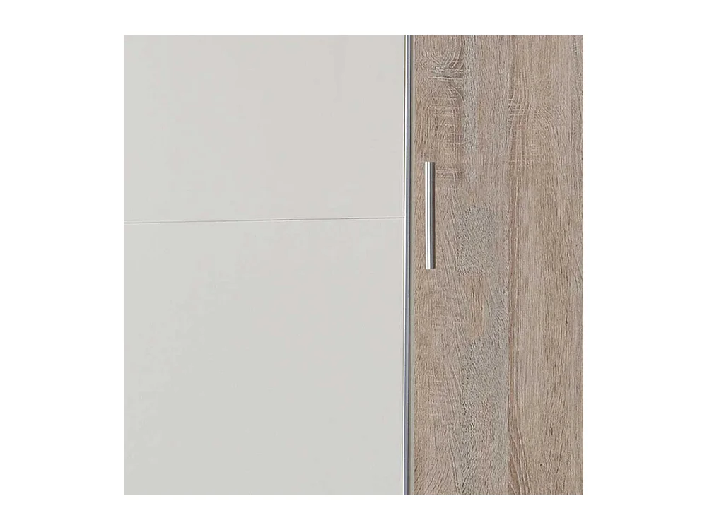 XL Schlafzimmerschrank 272 cm oder 316 cm breit Eiche Sägerau und Weiß