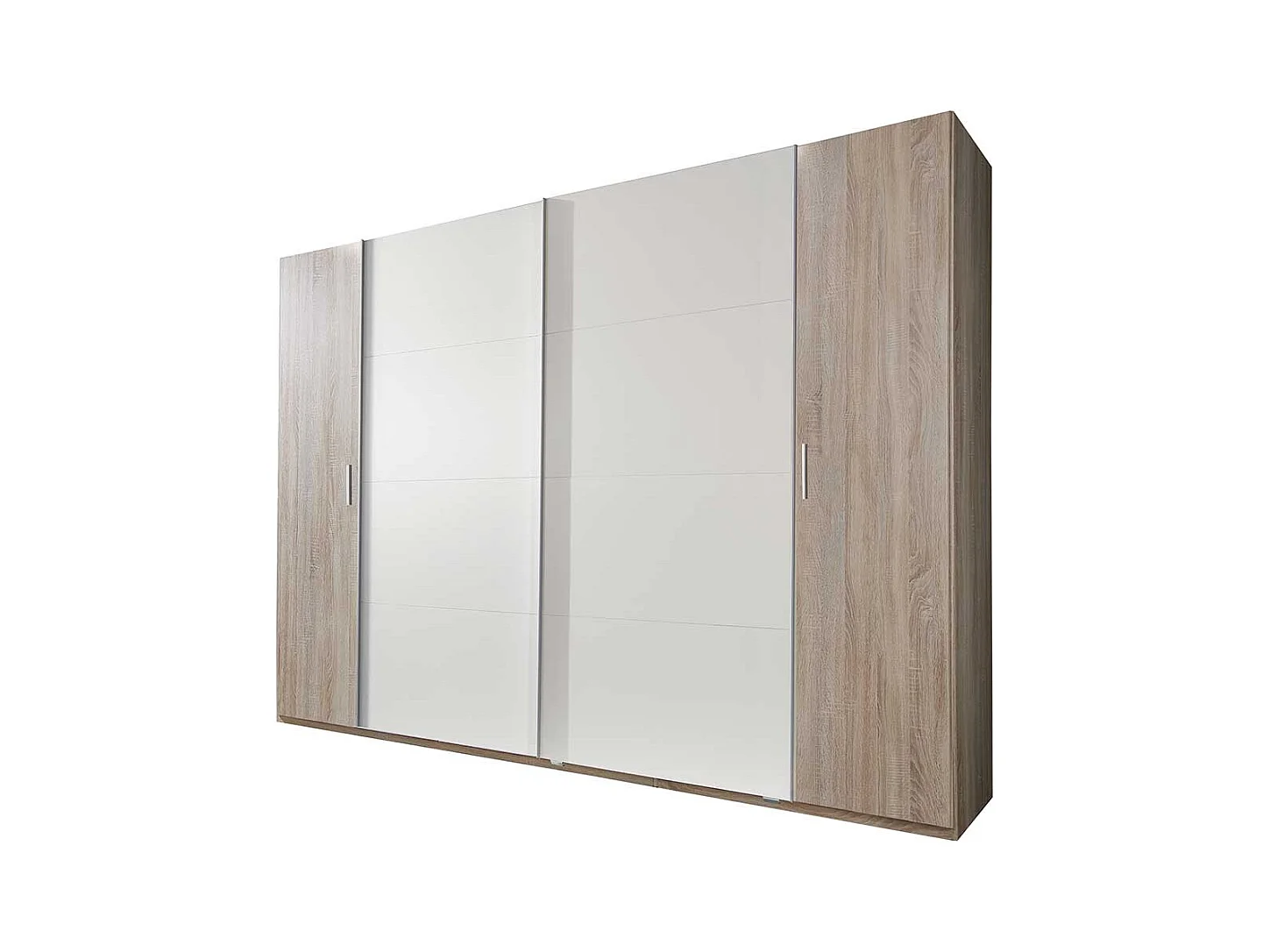 XL Schlafzimmerschrank 272 cm oder 316 cm breit Eiche Sägerau und Weiß