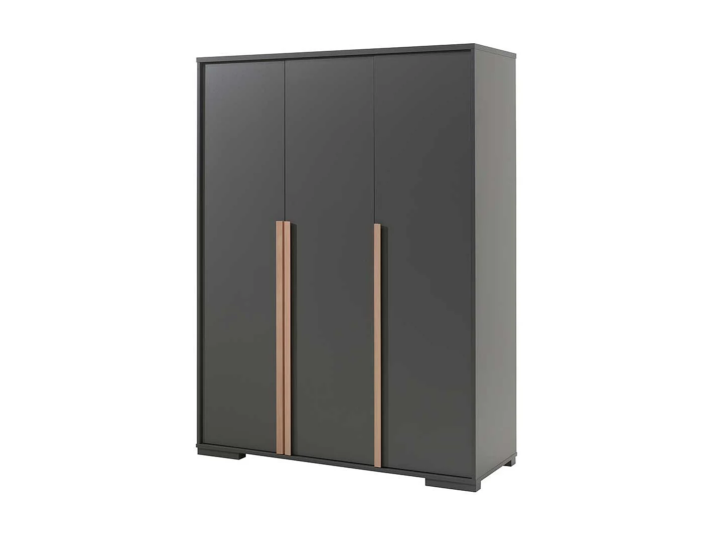 Schlafzimmerschrank in Anthrazit und Buche Optik 195 cm hoch