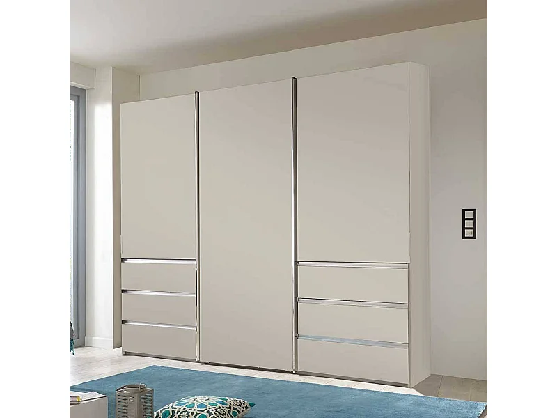 Kleiderschrank modernes Design in Champagner Schwebetüren