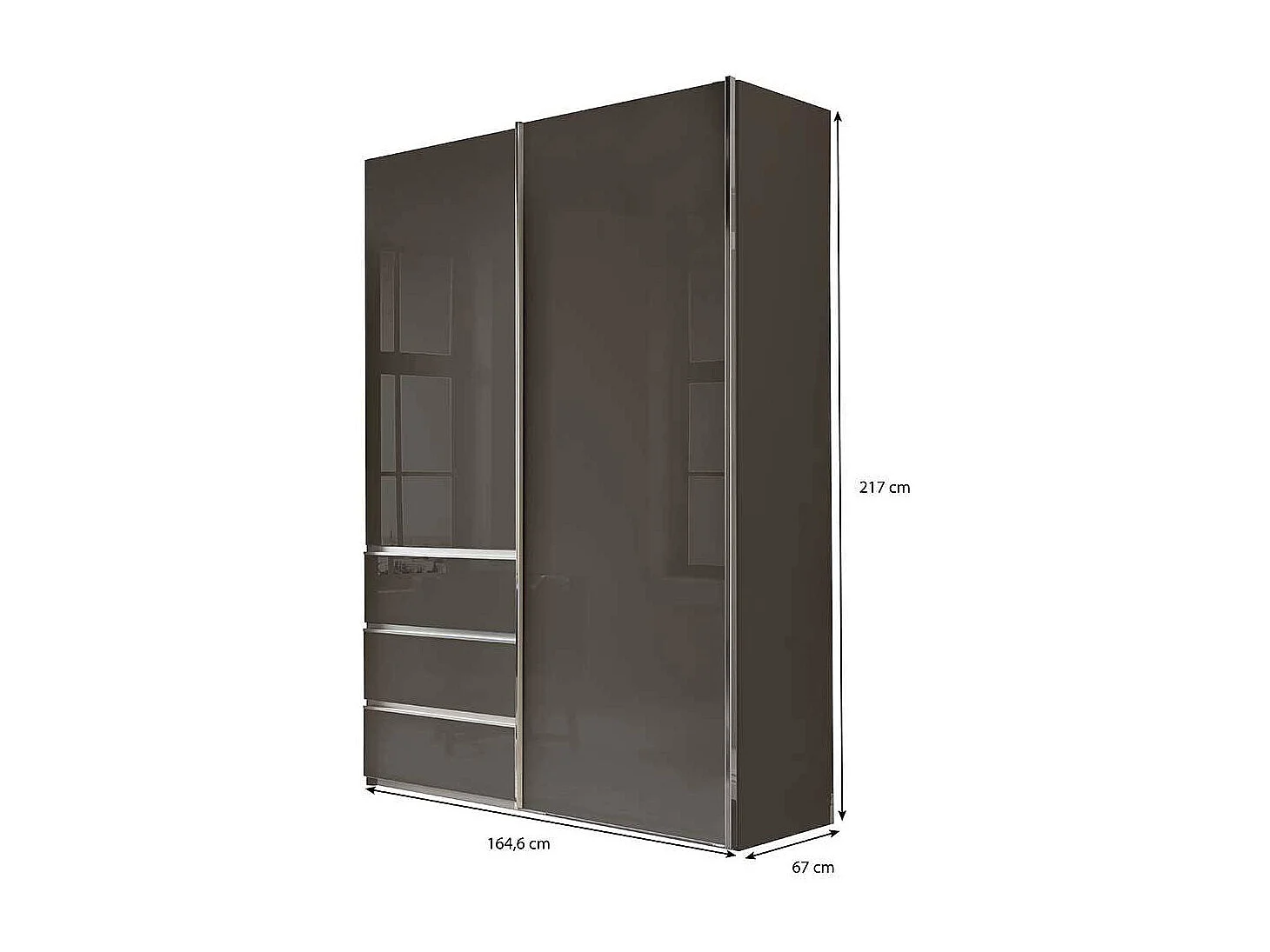 Kleiderschrank Jugendzimmer mit drei Schubladen modernem Design